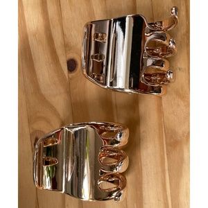 2 H&M Metallic Hair Claws
